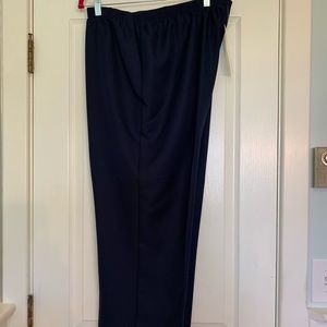 Alfred Dunner Navy elastic waist pants
